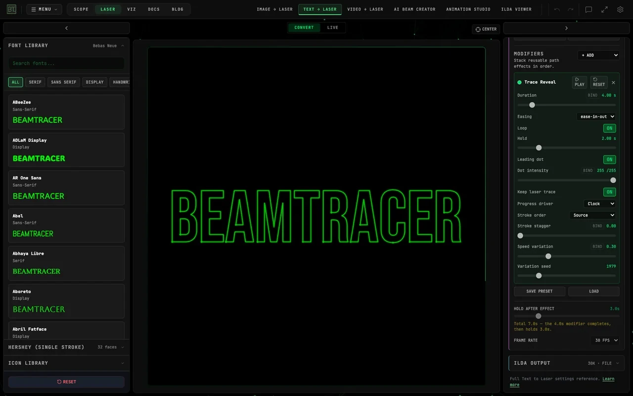 BT LASER STUDIO in action