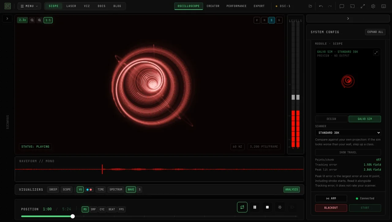 OSC-1 OSCILLOSCOPE in action